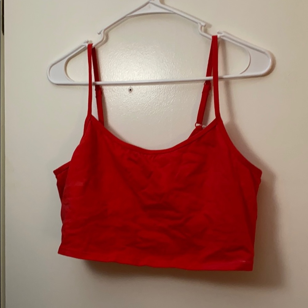 Never worn! Red bra crop top